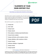 Key Elements of Your Design History File