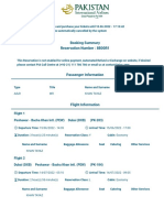 Booking Summary Reservation Number: 8B00R1: Flight 1 Peshawar - Bacha Khan Intl. (PEW) Dubai (DXB) (PK-283)