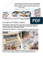 Examples of Print Media
