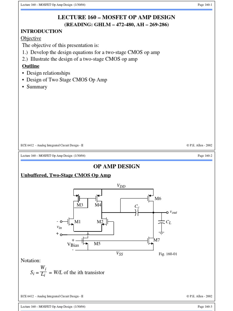 Operational Amplifier Circuit Diagram