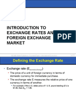 Introduction To Exchange Rates and The Foreign Exchange Market