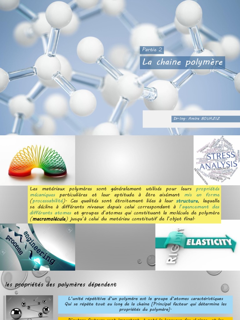 Propriétés et structures des polymères | PDF | Polymère | Macromolécule
