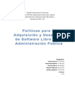 Politicas para La Adquisicion y Desarrollo de Software Libre en La Administracion Publica