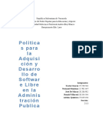 Politicas para La Adquisicion y Desarrollo de Software Libre en La Administracion Publica