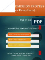 Online admission mock demo form