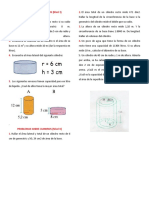 Ejercicios de Area y Volumen de Cilinfro