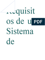 Requisitos de Un Sistema de Gestión M Edio