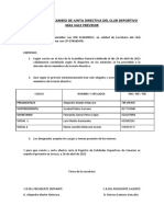 Certificado de Cambio de Junta Directiva Del Club Deportivo Mas Vale Prevenir