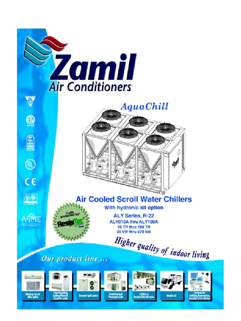 Aquachill Air Cooled Scroll Water Chillers PDF Heat Exchanger