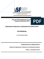 Determinación, Elaboración y Fundamentación de Observaciones