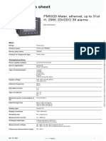 Product Data Sheet: PM5320 Meter, Ethernet, Up To 31st H, 256K 2DI/2DO 35 Alarms