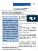 A Case Report On Metformin and Insulin Induced Hypoglycemia: Imedpub Journals