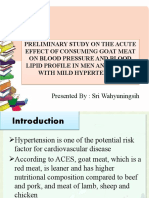 Preliminary Study On The Acute Effect of Consuming Oral Presentation