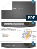 Anatomy of Middle Ear: BY Kuriachan Joseph