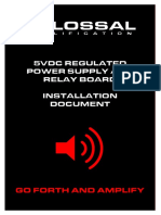 Colossal: 5Vdc Regulated Power Supply and Relay Board Installation Document