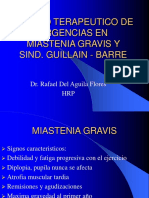 Manejo terapéutico de urgencias en miastenia gravis y SGB