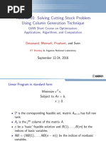 Tutorial 10: Solving Cutting Stock Problem Using Column Generation Technique