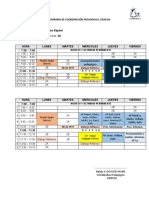 HORARIO DE COORDINACIÓN PEDAGÓGICA - Ciencias