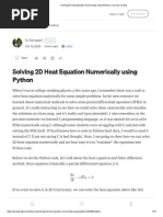 Solving 2D Heat Equation Numerically Using Python - Level Up Coding