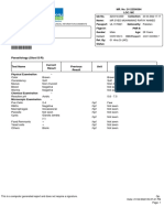 Parasitology (Stool D/R) : Test Name Current Result Previous Result Unit Normal Range