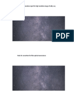 Physical Condensation Report For High Resolution Image of Milky Way