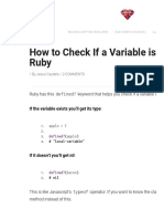 How To Check If A Variable Is Defined in Ruby - RubyGuides