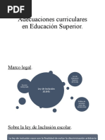 Adecuaciones Curriculares en Educación Superior Taller Psicología