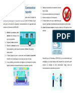 Medidas para Prevenir El Coronavirus COVID 19 en El Transporte