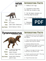 Dinosaur Fact and Writing