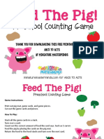 Feed The Pig!: Preschool Counting Game