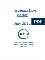Compensation Policy: July 2021