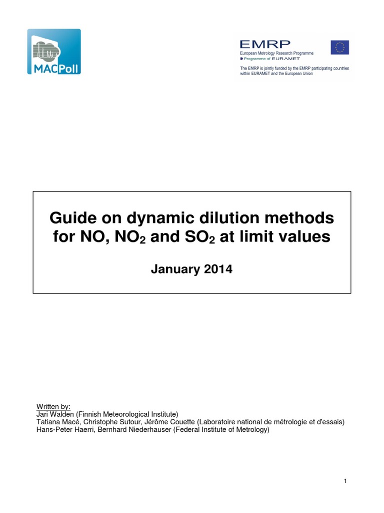 MACPoll D113 Dynamic Dilution Method Final Version PDF Air