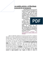 La Libertad en Sentido Estricto y El Libertinaje Delincuencial de La Burguesía