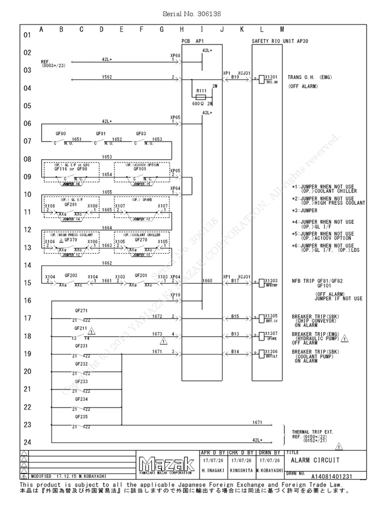 Mazak Alarm EStop Circuit PDF