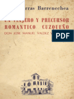 Don José Manuel Valdez y Palacios. Un Viajero y Precursor Romántico Cuzqueño - Raúl Porras Barrenechea