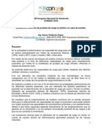 Modelación Númerica de Pruebas de Carga, Un Caso de Estudio