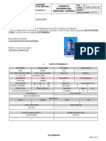 Formato Informacion Personal Ingreso Saul