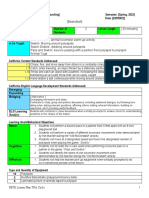 Observation 1 - Lesson Plan - 3rd Grade Basketball