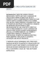 SOMENTE UMA GOTA SANGUE DE JESUS