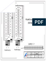 Estacionamiento Planta y Corte