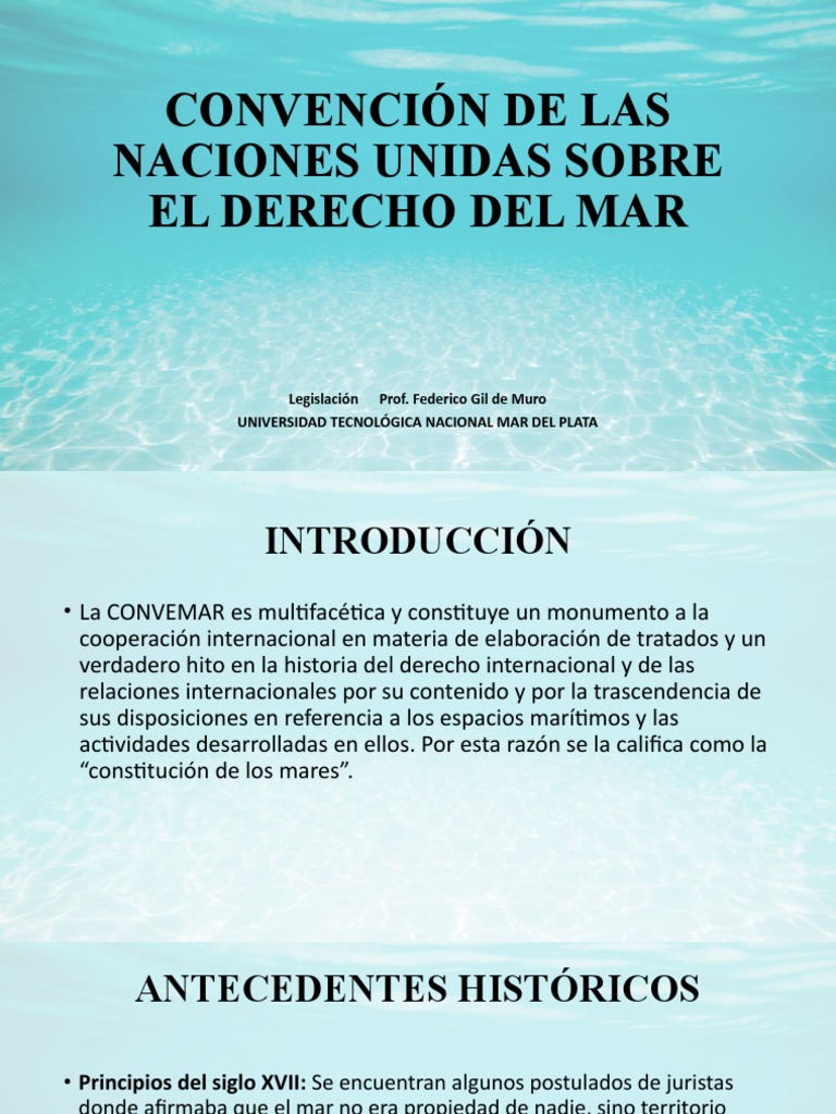 Convemar | PDF | Aguas territoriales | Convención de las Naciones ...
