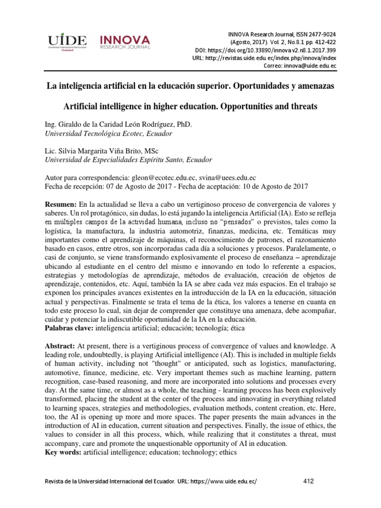 IA en Educación: Oportunidades y Retos | PDF | Inteligencia artificial ...