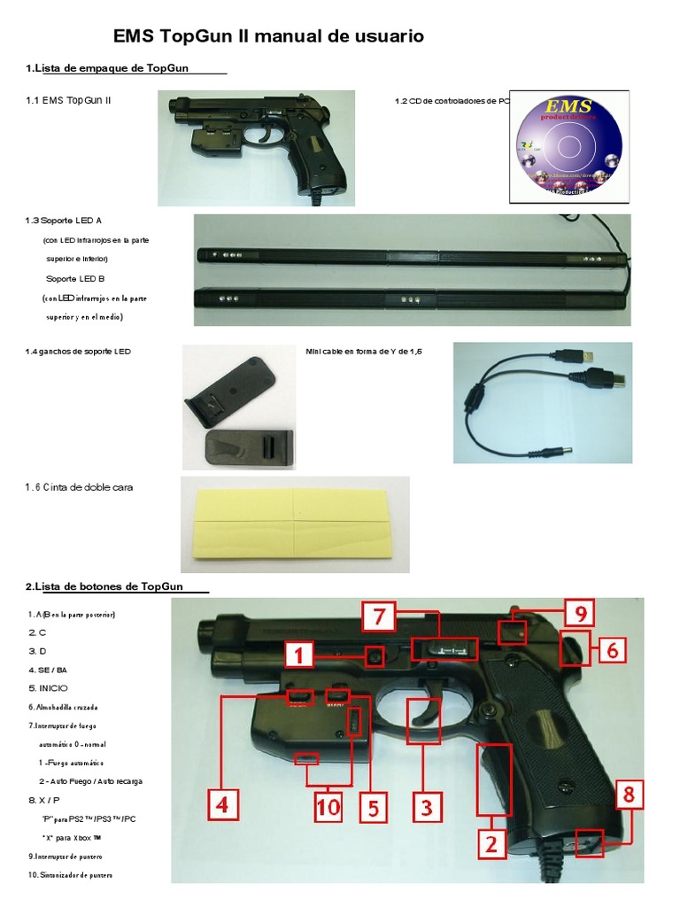 EMS TopGun II Manual (Eng) .En - Es | PDF | Diodo emisor de luz ...