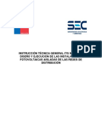 Instrucción Técnica General Itg N°01/2020: Diseño Y Ejecución de Las Instalaciones Fotovoltaicas Aisladas de Las Redes de Distribución