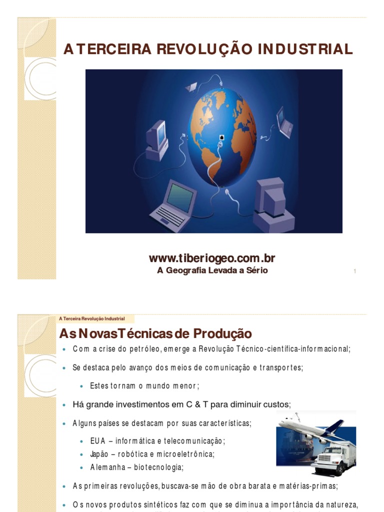 Características da Terceira Revolução Industrial | PDF | Revolução ...