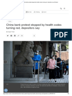 China Bank Protest Stopped by Health Codes Turning Red, Depositors Say
