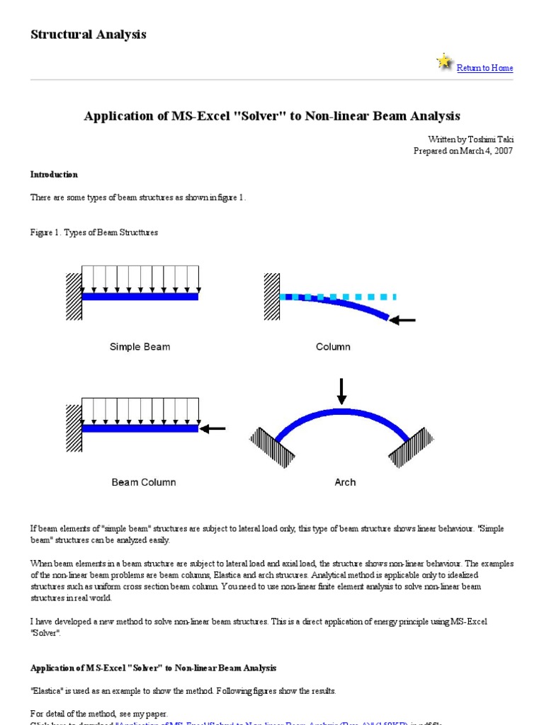 Non-Linear Beam Analysis | PDF | Teaching Methods & Materials