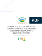 Bases Postulacion X Convocatoria 2022-II