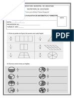 Atividade avaliativa de matemática do 2o bimestre para o 5o ano