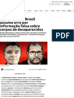 Embaixada do Brasil assume erro por informação falsa sobre corpos de desaparecidos | Revista Fórum
